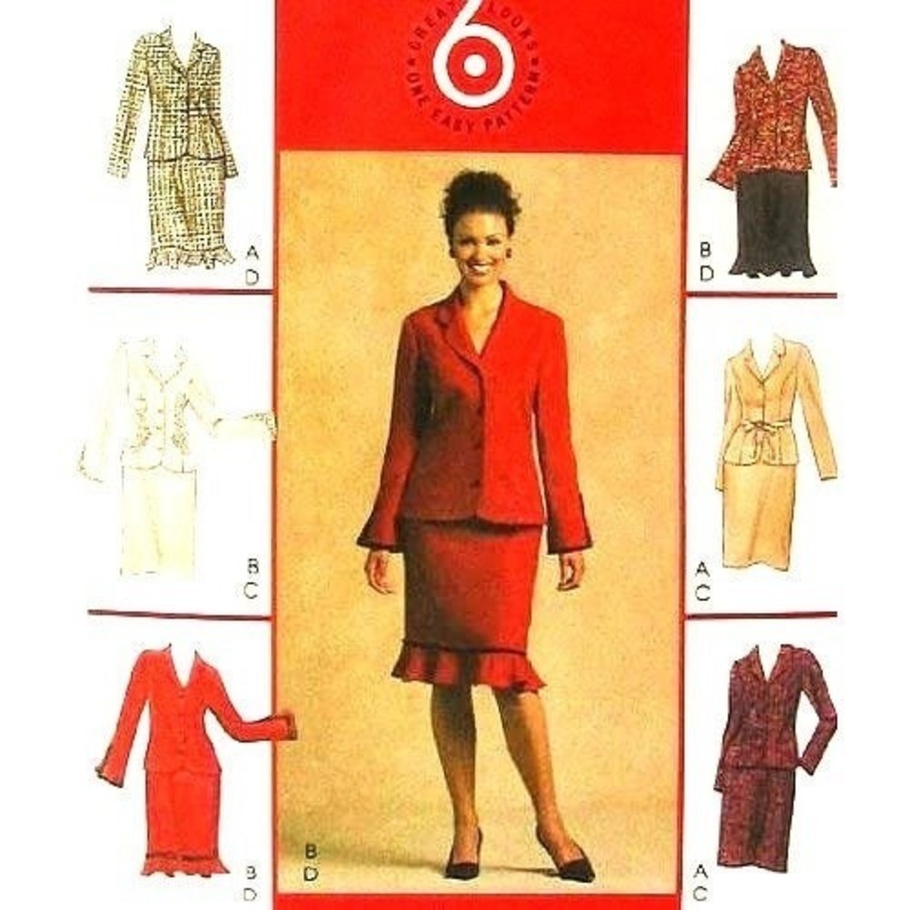 McCall's Sewing Pattern 4653 Unlined Jackets and Skirt Misses Size 8-14